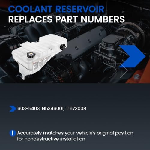 SYKRSS Engine Coolant Reservoir Tank 603-5403 Compatible with Kenworth 2008-2017 W900 T800 Compatible with Peterbilt 389 388 386 385 384 382 377 367 365 348 Replace T1673008 N5346001 Coolant Reservoir — view 2