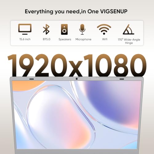 Image of VIGSENUP15.6 FHD Laptop 8GB RAM 256GB SSD,CPU up to3.4GHz,Office Suite