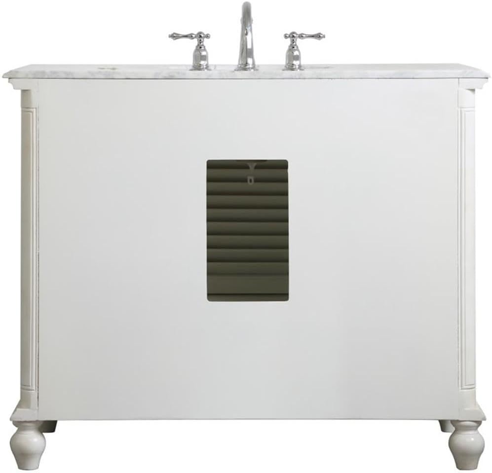 42 Inch Single Bathroom Vanity in Antique White