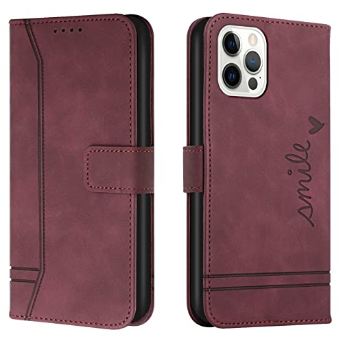 Lihondar Funda para LG K52 5G/K42/K62, Premium PU Cuero Billetera Tapa Flip Protectora Carcasa Libro Case Magnético con Tapa y Ranura para Tarjetas Piel Cartera para LG K52 5G/K42/K62 (Rojo)
