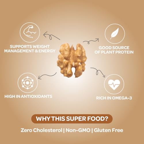 Image of Bazana Premium Californian Walnut Kernels, 250g | Walnuts without Shell | Akhrot Giri | Rich in Protein, Iron & Omega-3 | Dry Fruits Snack for Daily Nutrition