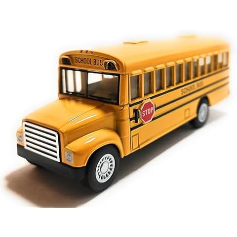 KiNSMART KiNSFUN Yellow School Bus 5" Die Cast Metal Model Toy Car Cover