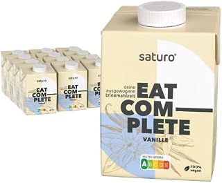 SATURO® Meal Replacement Shake Saturo, Nutritional Shake with Protein (Chocolate, 12x500ml)