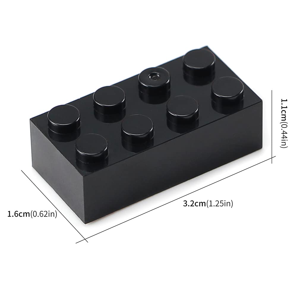 Snapklik.com : Feleph 320 Pieces 2x4 Black Bricks Classic Building ...