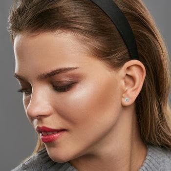 S925 Moissanite Halo Square Stud Earrings Birthday Gift For Men Women D Color, VVS1 Clarity Hypoallergenic Moissanite Earrings - Image 8