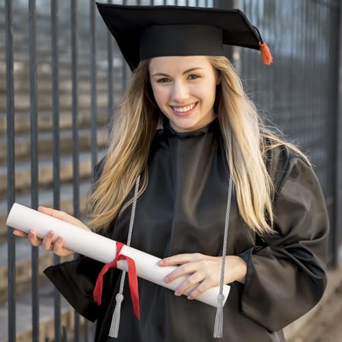 Image of Graduation Honor Cords Silver Honor Cords with Tassels for Graduation Students