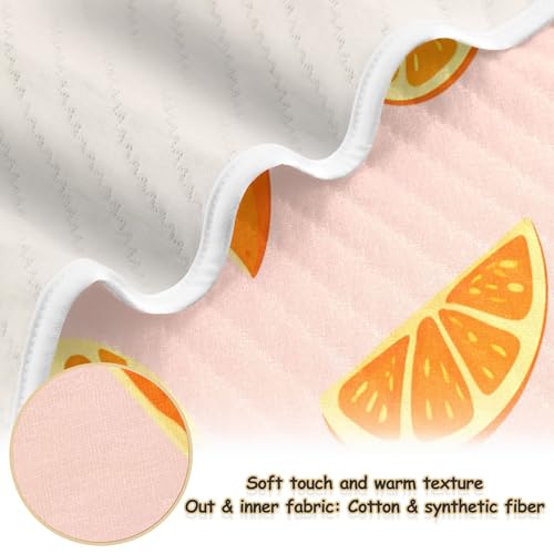 Burbuja Juicy Orange Baby Blanket for Boys Girls, Nursery Soft Warm Swaddling Receiving Baby Blankets, 30x40 in Toddler Blanket2