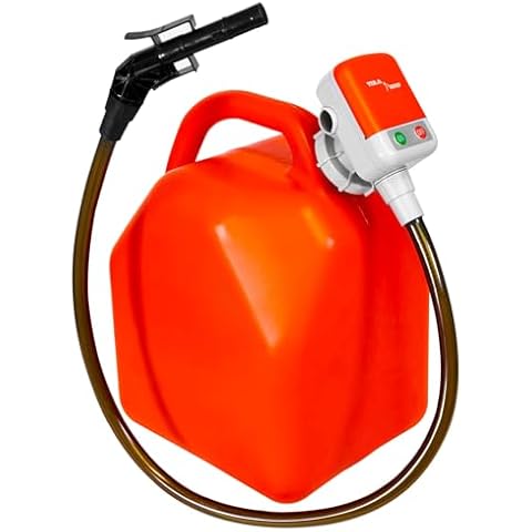 TERA PUMP - Automatic Fuel Transfer Pump (5th Gen) Auto-Stop Sensor, 39" Strong Vinyl Hose, Flexible Intake Hose, Fits All Universal Threaded Adapter, Transfers 2.7 GPM for Gasoline, Diesel, E85, E15 Cover