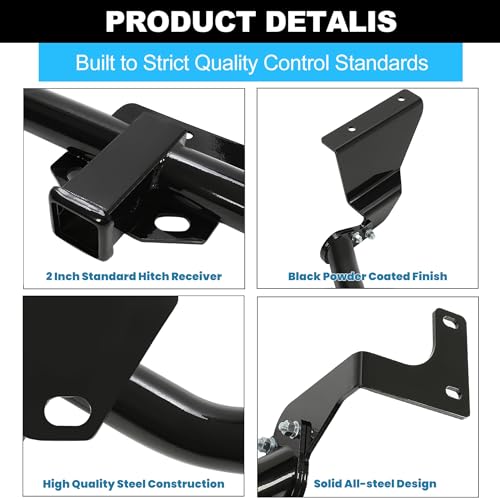 Image of ECOTRIC Trailer Hitch Compatible with CRV CR-V 2-inch Towing Hitch Receiver