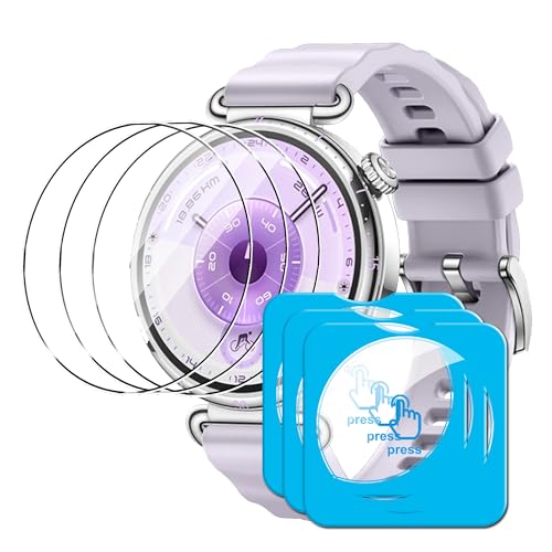 Suttkue Compatible For Huawei Watch GT 6 41mm screen protector, Anti-Scratch Tempered Glass flim, Case Friendly, HD Ultra, 3 PACK