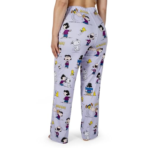 Image of BRIEF INSANITY Peanuts Character Pajama Pants for Men & Women, Soft Snoopy Pajamas with Side Pockets & Elastic Waist