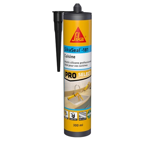 SIKA Mastic Silicone SikaSeal-181 Cuisine Noir 300ml