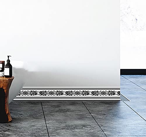 Frise murale blanche en vinyle pour décorer une cuisine moderne 5m