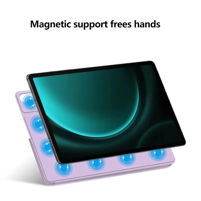 Magnetic Smart Tablet Cover Suitable For Samsung Galaxy Tab S9 Ultra 14.6" 2023 SM-X910/SM-X916B Deformation Y-Folding Case(PURPLE)