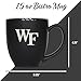 Rico Industries NCAA Wake Forest Demon Deacons Main 15oz Laser Engraved Matte Black Ceramic Bistro Mug - For Hot or Cold Drinks