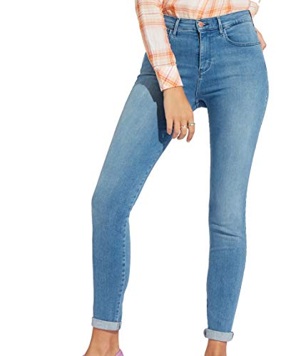 Wrangler Los pantalones vaqueros Skinny High-Rise Waist son el Top, desde la cintura hasta los tobillos. denim 32W x 32L