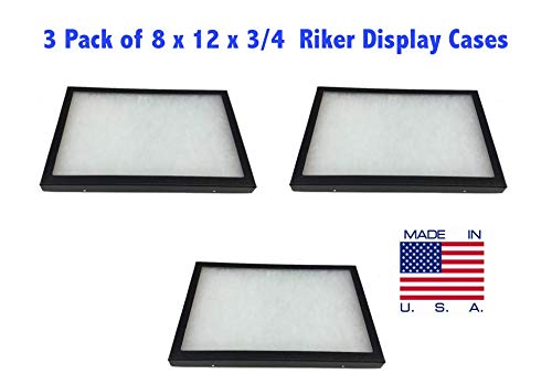 Southern Star 3 Pack of Riker Display Cases 8 x 12 x 3/4
