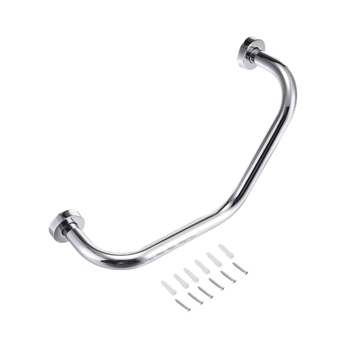 Pasamanos de Baño de Acero Inoxidable, Barra de Seguridad | Soporte Pasamanos Plata, Asidero Baño para Pasillo y Baño, Apoyo Firme 300kg
