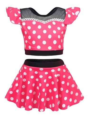 Image of 2PCS Girls Princess Swimsuit Two Piece Toddler Bikini Set Ruffle Bathing Suit Swim Wear Dress Up