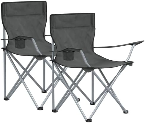 Chaise De Camping Pliable Delta - Accoudoirs Rembourrés, Porte-gobelet - Tissu Oxford 600D - Charge 120 Kg - Poids 2.9 Kg