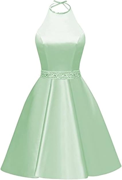 yhfshop Vestiti da Cerimonia Donna Elegante,Abito da Sera in Raso al  Ginocchio,Mint Green A,US16,Sexy Donna Vestito da Cerimonia : Amazon.it:  Abbigliamento