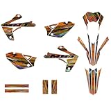 Kit déco autocollant Rieju 50 MRT / MRT crystal Holographic Kit complet neuf adaptable pour moto 50cc Rieju MRT de 2009 à 2021 et 125cc Marathon de 2009 à 2017. Le kit comprend uniquement les autocollants, pas les carénages. Le kit comprend les éléments suivants : - 3 autocollants pour ouïe de radiateur avant gauche - 3 autocollants pour ouïe de radiateur avant droit - 3 autocollants pour ouïe latéral arrière gauche - 3 autocollants pour ouïe latéral arrière droit - 5 autocollants pour garde boue avant - 1 autocollant pour garde boue arrière - 3 autocollants pour plaque phare - 2 autocollants pour bras oscillant - 2 autocollants pour fourche ou protège fourche