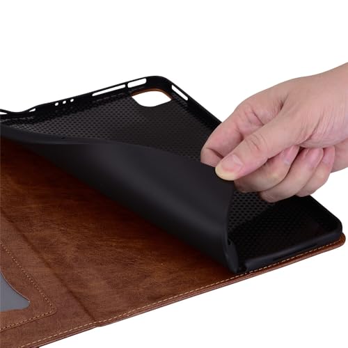 Coque iPad Pro 12.9 2018 bleu en cuir de style premium avec rabat portefeuille