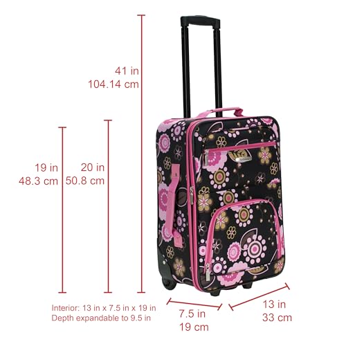 Image of Rockland Fashion Softside Upright Luggage Set, Expandable, Pucci, 2-Piece (14 /19)