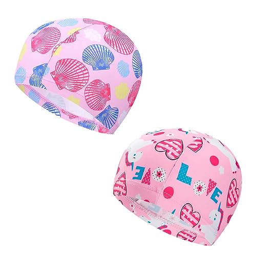 {Gorros de Natación Niña Gorros de Natación JOCXZI Gorros de natación,Gorros de natación de 2 Piezas para niños y niñas de 1 a 8 años, algodón elástico Suave y...