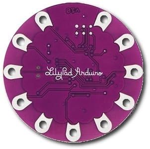 Lilypad Development Main Board - The Silver Dollar Sized Arduino Compatible Designed for e-Textile and Wearable Projects– Power by Battery or USB Connector Cable.