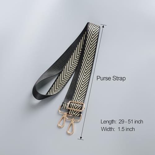 Image of chushui Metallic Thread Purse Strap for Women, Woven Replacement Bag Strap