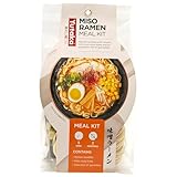 Yutaka Miso Ramen Meal Kit 184g | Authentic Japanese Ramen with Rich Miso Soup Base, Noodles & Toppings | Ready in Minutes for Quick, Delicious Asian Meals | Full-Flavoured, Easy Prep