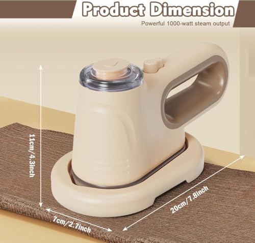 Image of Portable Handheld Garment Steamer | 1000W Foldable Mini Travel Steam Iron | 160ml | Iron Rest Pads | Heat Resistant | Anti-Slip Mat | Protective Waterproof Insulation Mat (Multi colored)