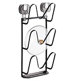 Organizzatore di pentole da parete senza fori organizer da cucina autoadesivo scaffale di drenaggio multifunzionale in metallo a 3 strati per pentole e padelle