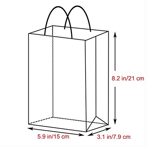 AZOWA Gray Gift Bags Small Kraft Paper Bags with Handles (21 x 13 x 8 CM, Grey, 25 Pcs), S (Pack of 25) - Image 2
