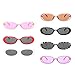 Produktbild S-TROUBLE Retro unregelmäßige Radfahren Fahrglas Vintage Unisex kleine ovale Rahmen Sonnenbrille