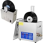 Ultrasonic Vinyl Record Cleaner 6.5L 40kHz 180W Vinyl Ultrasonic Cleaning Machine with Heater Timer for Carburetor,Parts,Circuit Board, Glasses,Denture,Jewelry