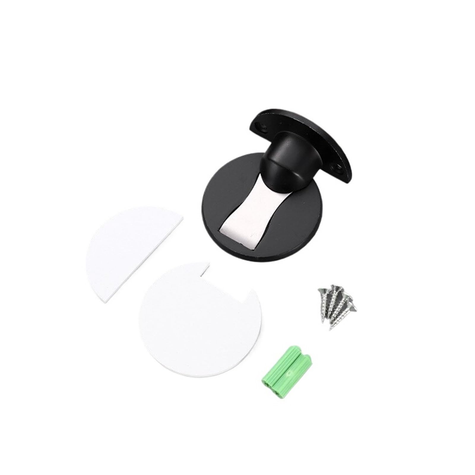 Invisible Magnetic Punch Free Stainless Steel Door Stopper(Black)