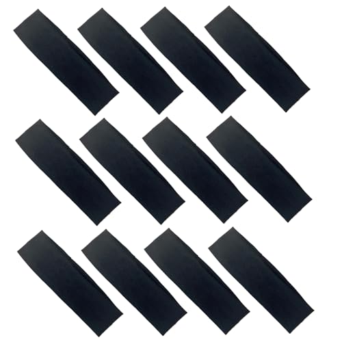 Bandas de Sudor, Diademas de 12 Piezas, Bandas de Sudor de Deportes Suaves elásticos no deslizantes, Bandas de Cabello Negro Transpirable y Absorbente para Ropa Diaria, Entrenamiento, Yoga, Carrera,