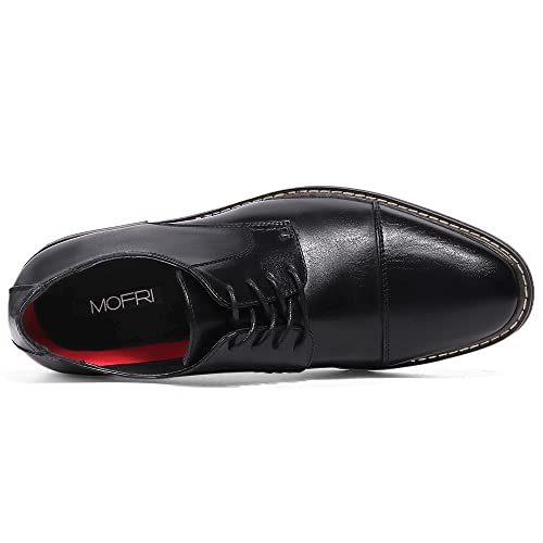 Mofri Men's Oxford Suede Shoes, Wingtip Dress Shoes for All Occasions, Waterproof, Latex Insole, Lace-Up4