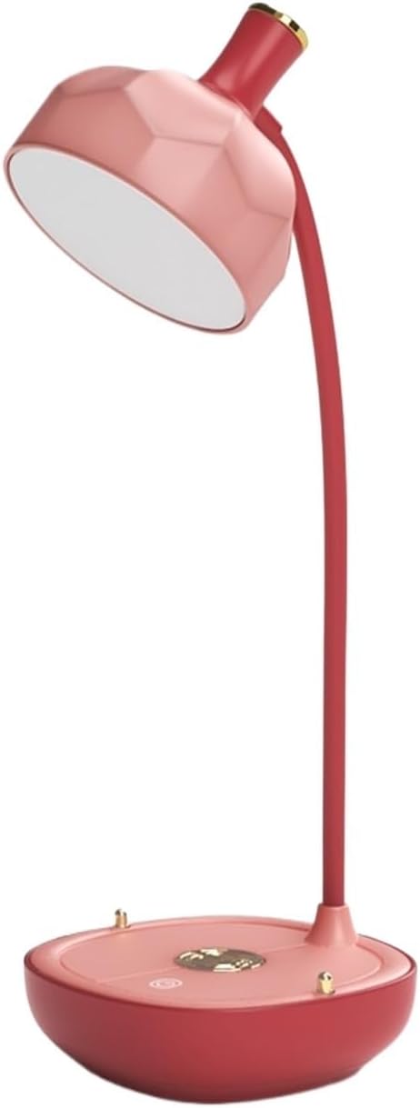 Desk Lamp USB Rechargeable Touch Control Desk Lamp LED Light for Study Eye Care(Pink)