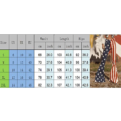 Jligbaxidg Mother And Daughter Matching Pants 4Th Of July Outfits Women Girl American Flag Flare Trousers Bell Bottoms Jeans #TOP6