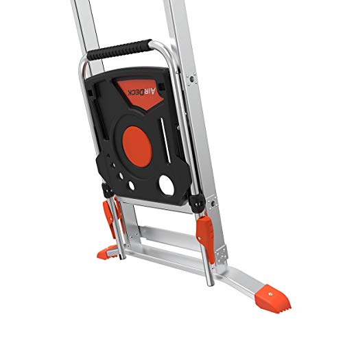 Little Giant Ladders, Select Step with AirDeck Accessory, 5-8 foot, Stepladder, Aluminum, Type 1A, 300 lbs weight rating, (15125-001)