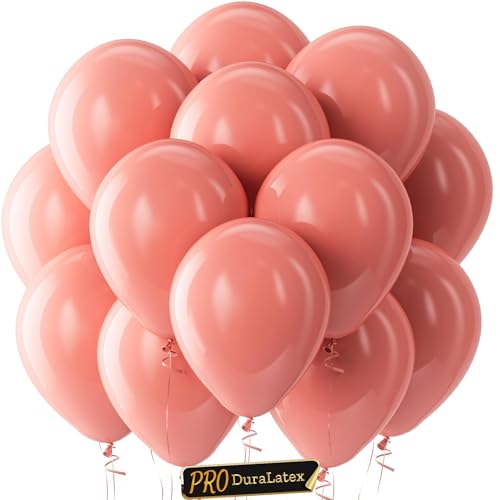 Image of Bezente Pro Duralatex Dusty Pink Extra-Thick Balloons100 Pack 12 inch | Rose Pink Balloons for Long-Lasting Professional Party Decorations,Birthday Wedding Anniversary Bridal Shower Gender Reveal