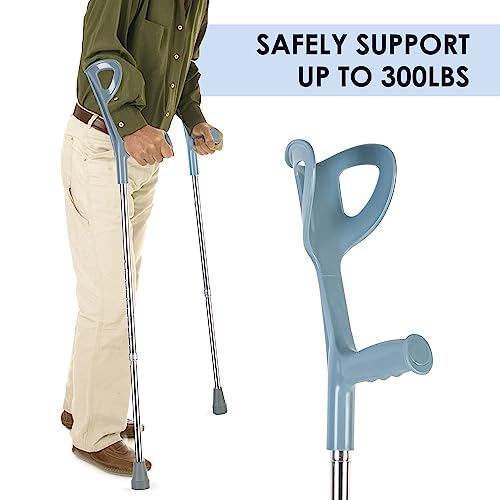Forearm Crutches For Adults 5ft 6 Feet 350 Lbs Folding