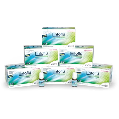 Nóos - Linfoflu® Multipack: Integratore Alimentare a Base di Resveratrolo - Confezione Risparmio da 6x15 Flaconcini da 10 ml - Utile a Rinforzare il Sistema Immunitario