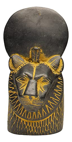 Busto Sekhmet Egipcio 4.5 pulgadas Negro miniatura 3