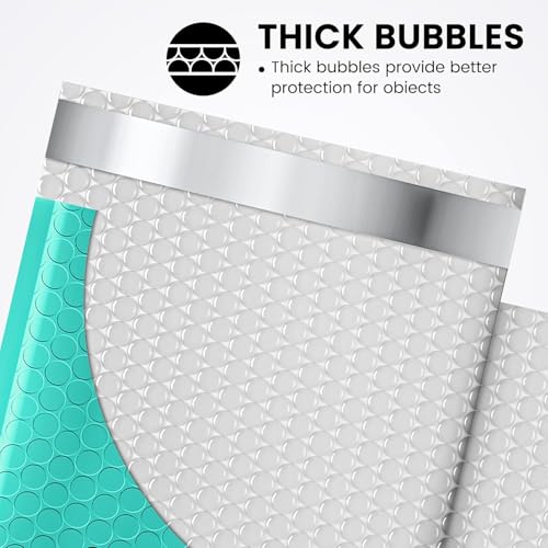 Image of Fuxury Bubble Mailers 6x10 inch Teal Padded Envelopes 1000Pack Strong Adhesion Thick Padded Mailers for Small Business Mailing Small Items,Jewelry,Makeup