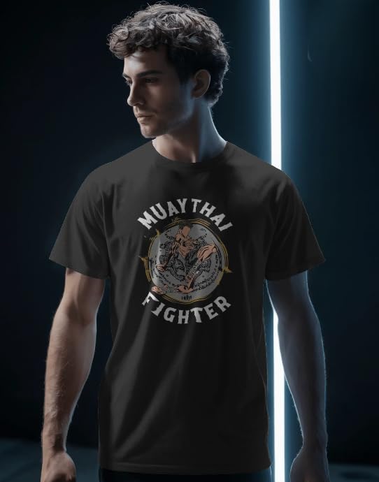 VASAL Traditional Mind, Modern Tech Tee: Dotted Fabric for Today's Muay Thai & Fitness Training (in, Alpha, L) Black 2
