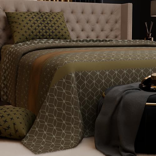 Image of Stoa Paris 100% Bamboo Cotton King Size Bedsheet with 2 Pillow Covers, 200TC Printed Bedding Set, Breathable, All-Season Comfort, Aesthetic Home Decor, Imperial Grandeur - Garden Grove (228cmx274cm)